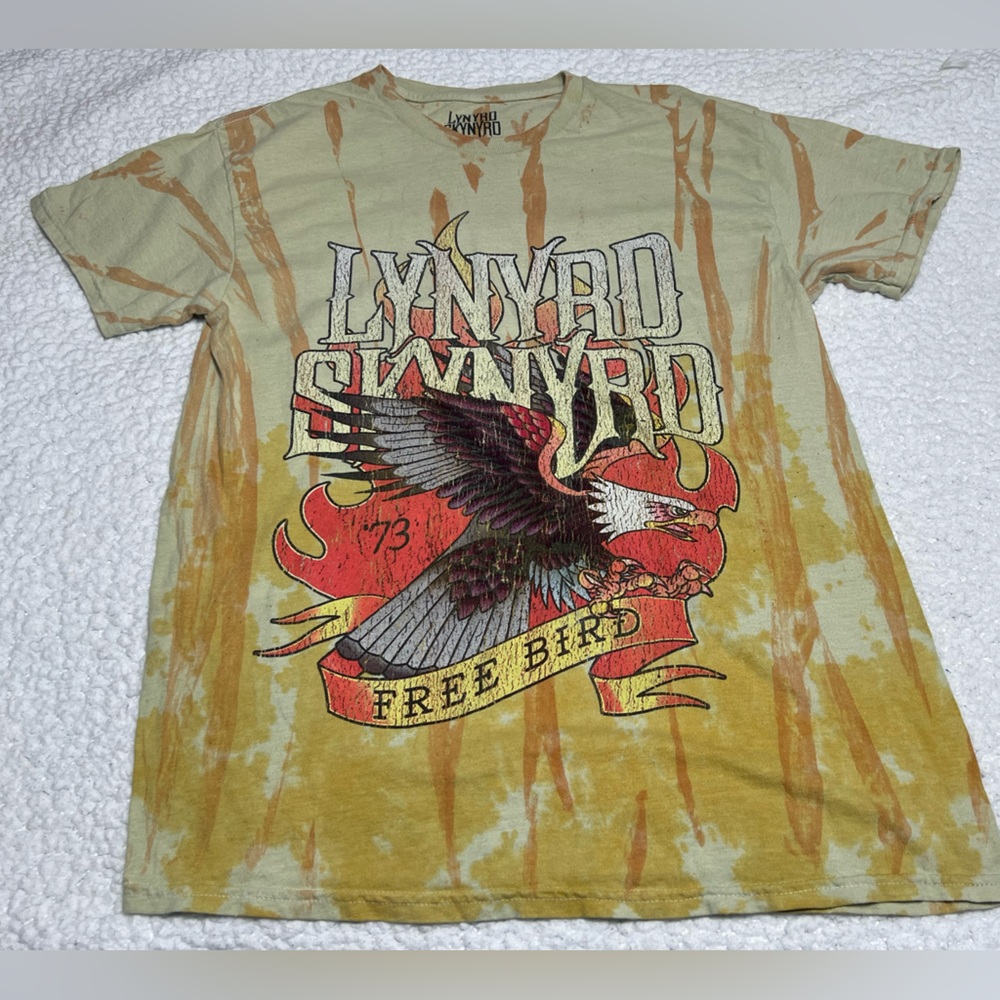 Official Lynyrd Skynyrd Free Bird 1973 T-shirt Tie Dye Size Small